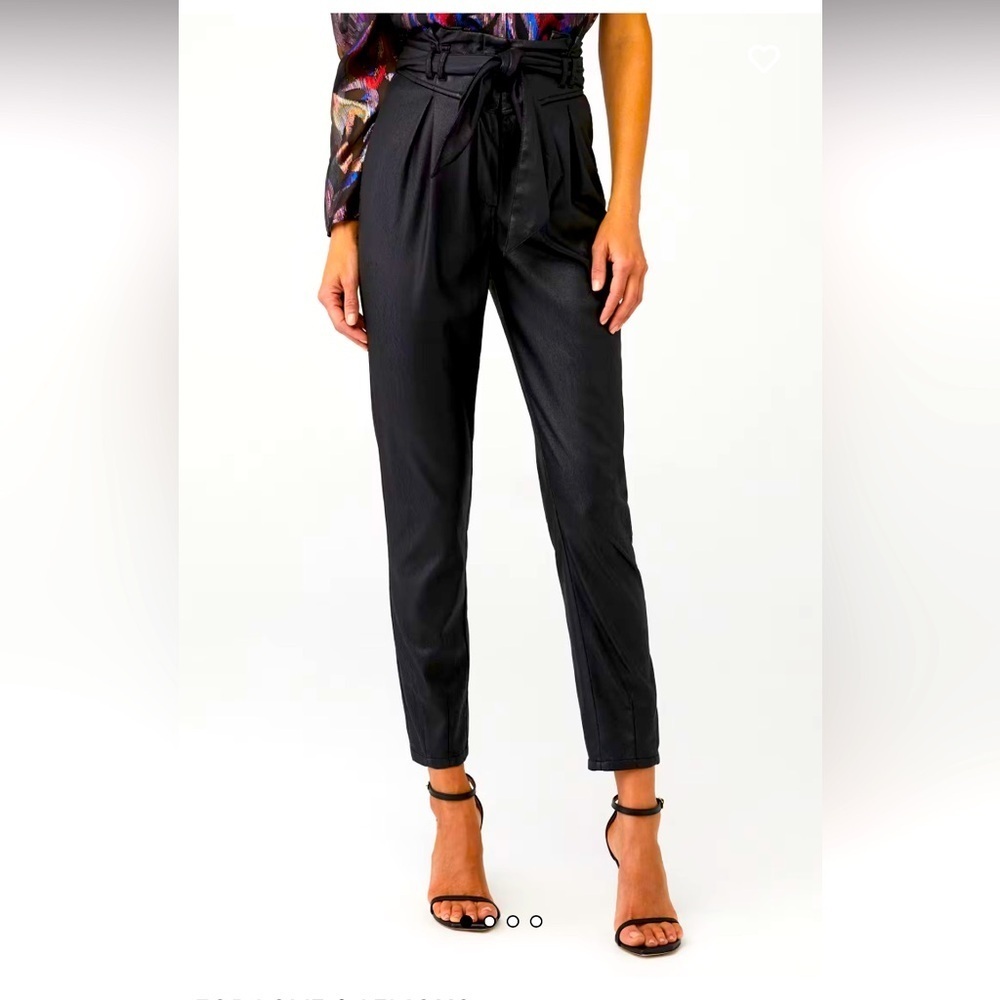 For love & lemons leather Dillon high waisted bow revolve pants Nwt $220 fall
